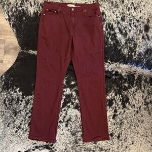 Women's Burgundy Jeans